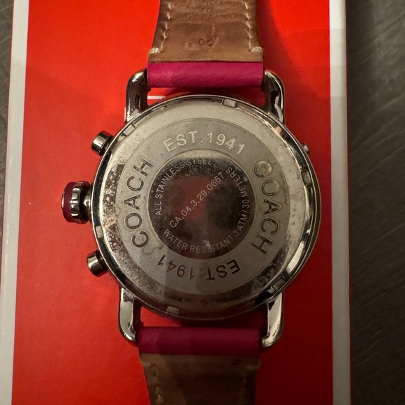 Coach Watch with Pink Leather Band - Picture 8 of 12